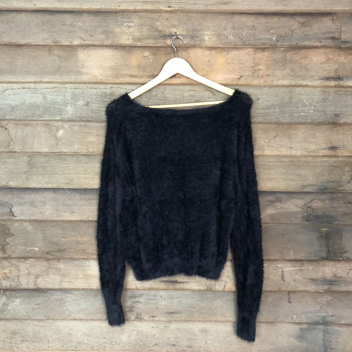Homespun Knitwear DL GRL Black Mohair Shag Shaggy fur fleece Knitwear #c1100 Size M / US 6-8 / IT 42-44 - 11 Thumbnail