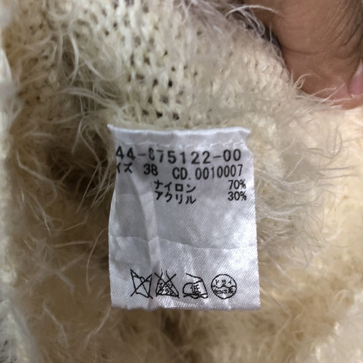 Homespun Knitwear DL Wallamania croptop Mohair Shag Shaggy Knitwear #c1091 Size S / US 4 / IT 40 - 12 Thumbnail