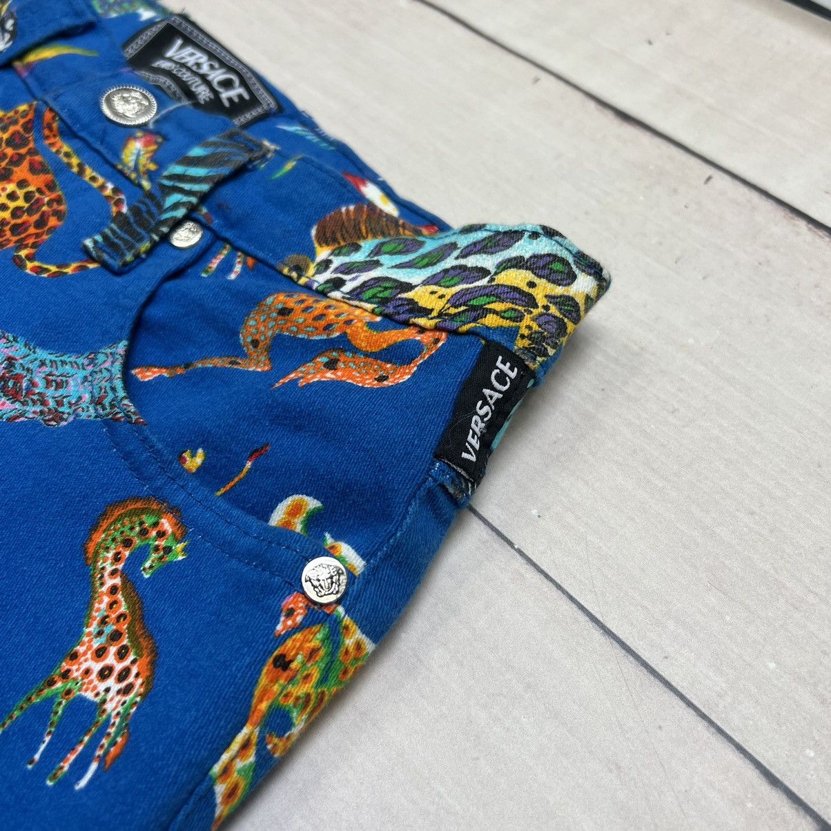 Versace Vintage Versace Jeans Animal Motif Fullprint Ladies Pants Size 29" - 6 Thumbnail