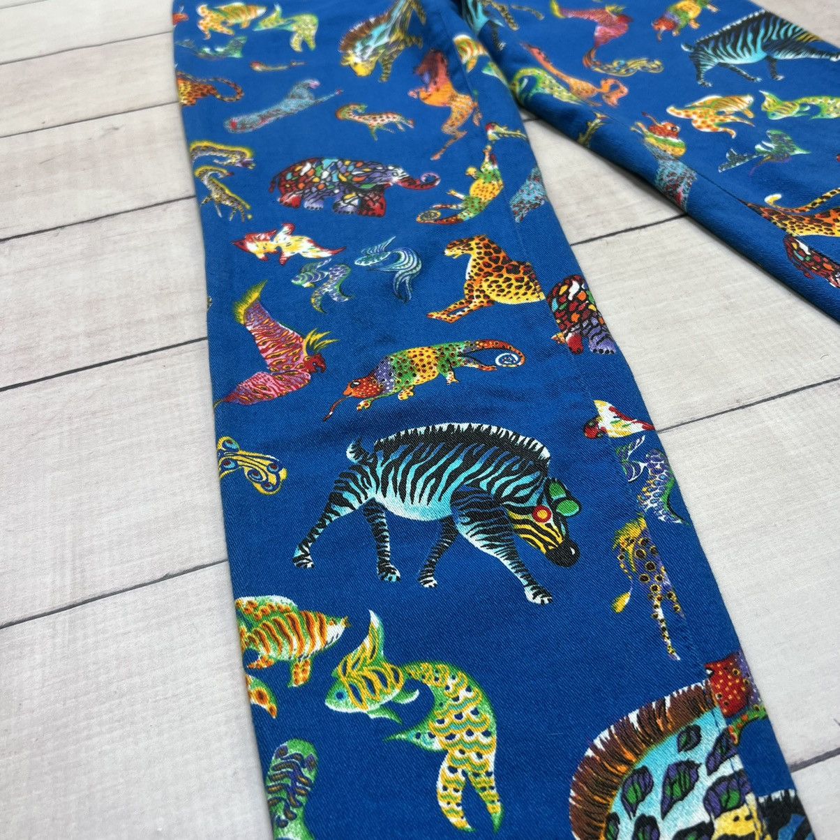 Versace Vintage Versace Jeans Animal Motif Fullprint Ladies Pants Size 29" - 4 Thumbnail