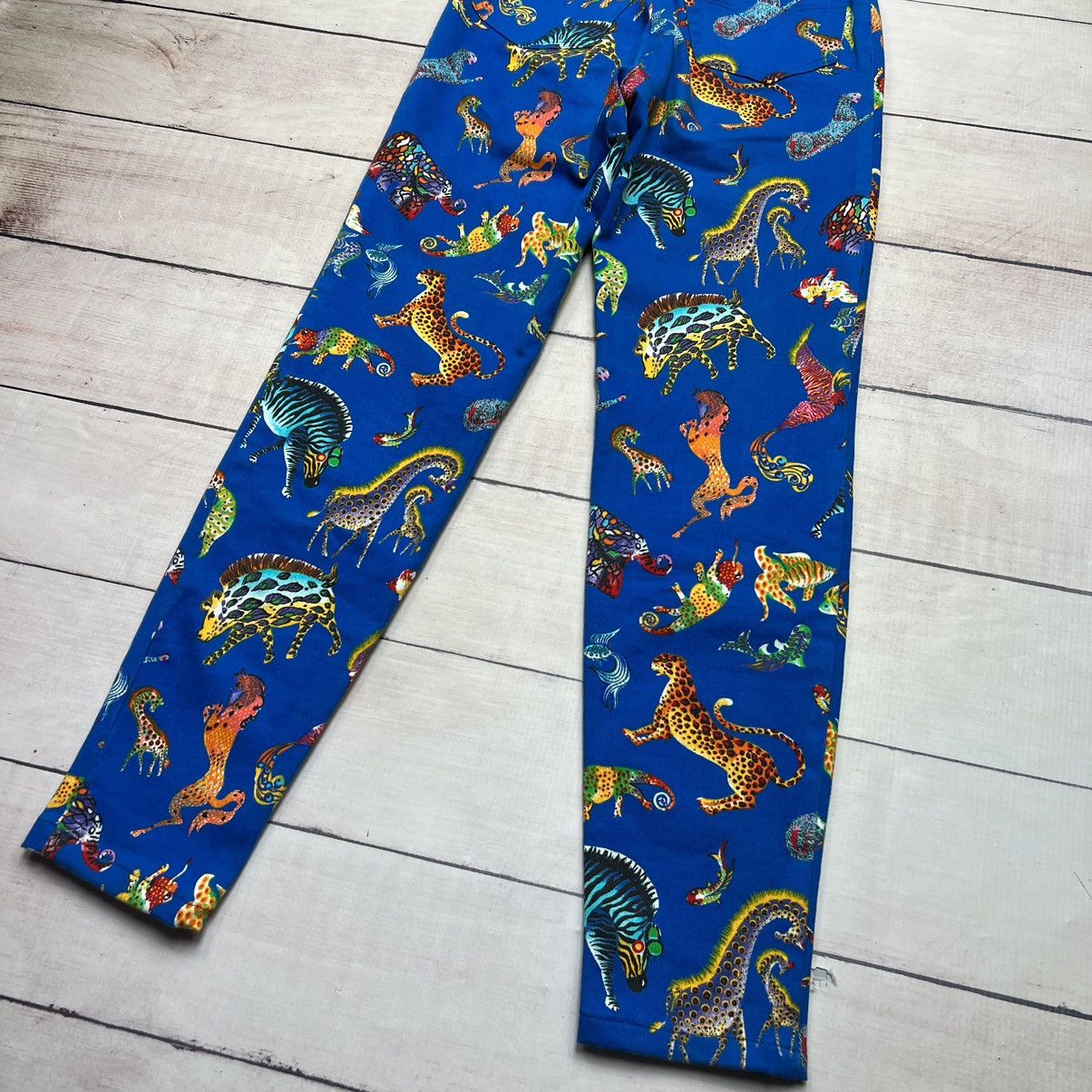 Versace Vintage Versace Jeans Animal Motif Fullprint Ladies Pants Size 29" - 13 Thumbnail