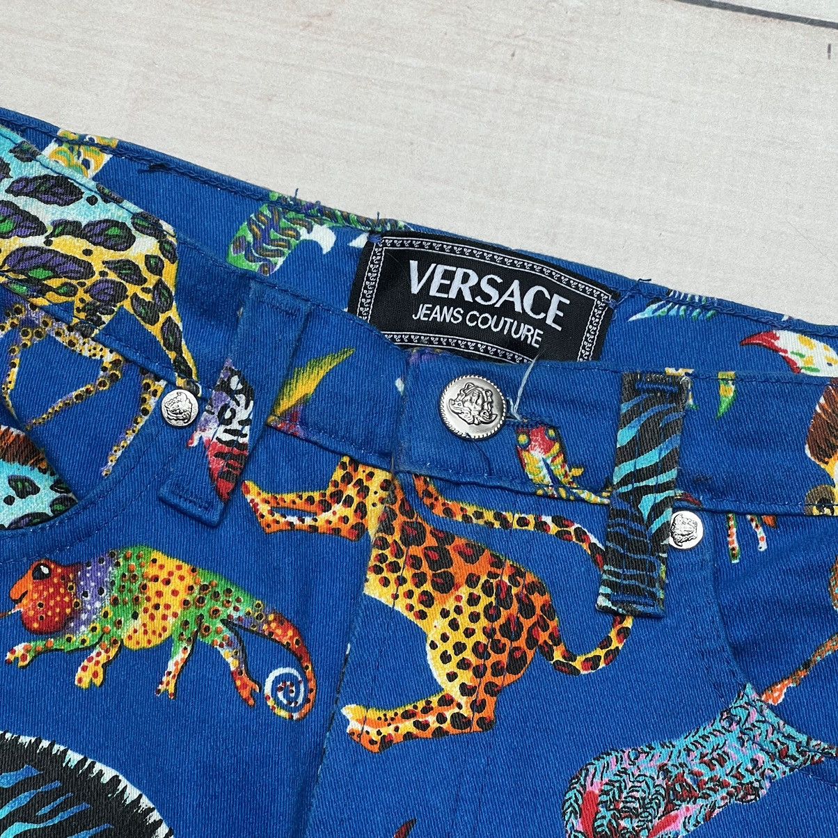 Versace Vintage Versace Jeans Animal Motif Fullprint Ladies Pants Size 29" - 5 Thumbnail