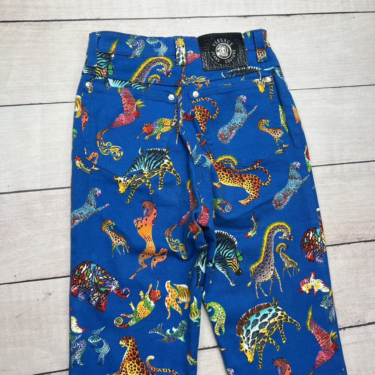Versace Vintage Versace Jeans Animal Motif Fullprint Ladies Pants Size 29" - 14 Thumbnail