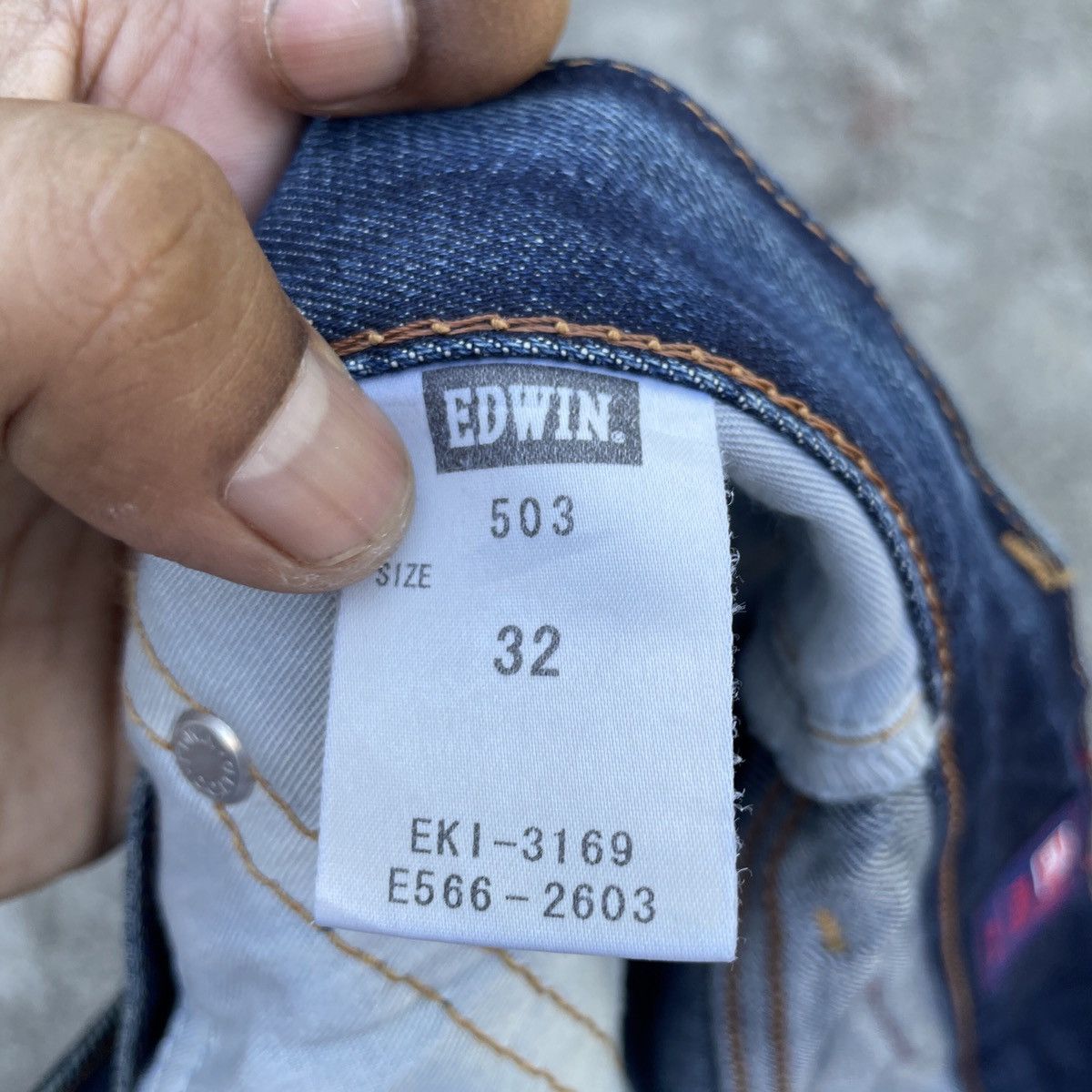 Edwin Vintage Edwin 505 Japan Distressed Denim Jeans Size US 33 - 6 Thumbnail