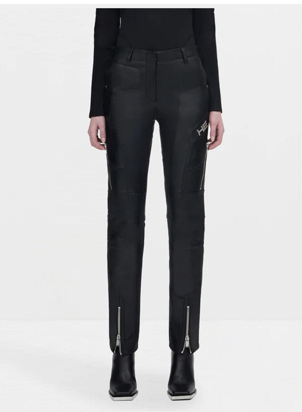 Heliot Emil Biker Leather pants Size 32" / US 10 / IT 46 - 1 Thumbnail