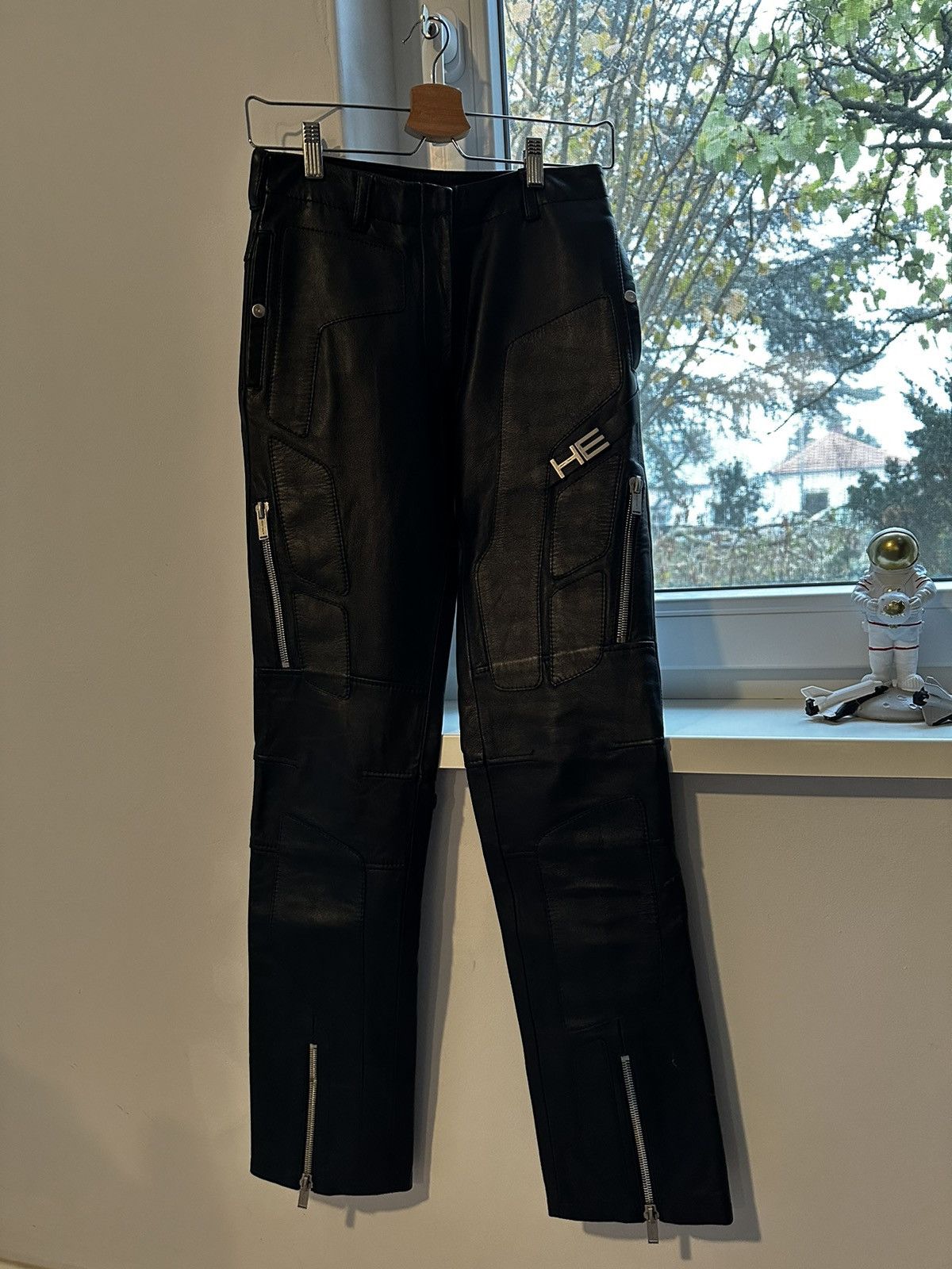 Heliot Emil Biker Leather pants Size 32" / US 10 / IT 46 - 3 Thumbnail