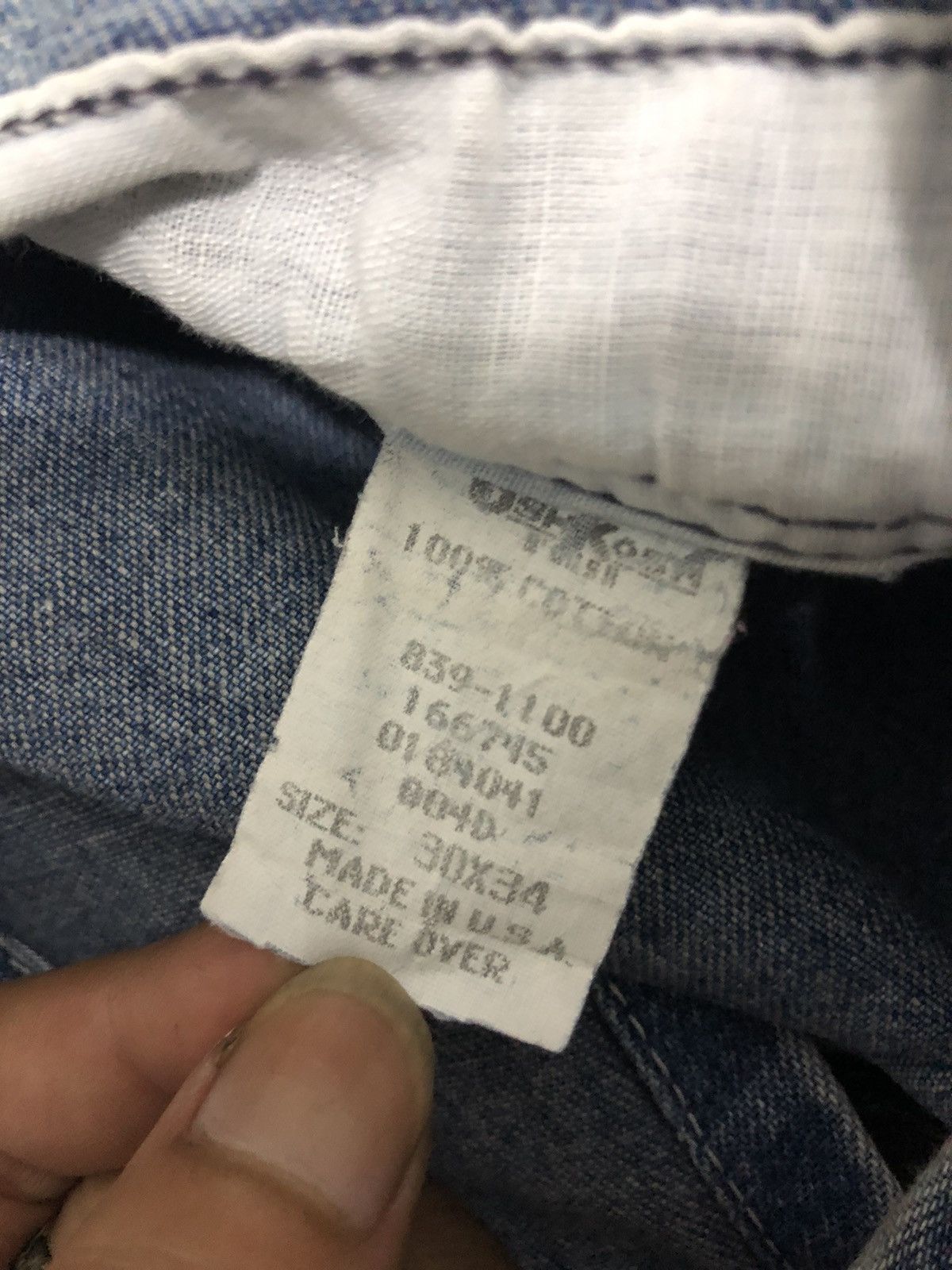 Oshkosh × Vintage Vintage OshKosh B’gosh Union Made Denim Overalls Made in USA Size US 32 / EU 48 - 9 Thumbnail
