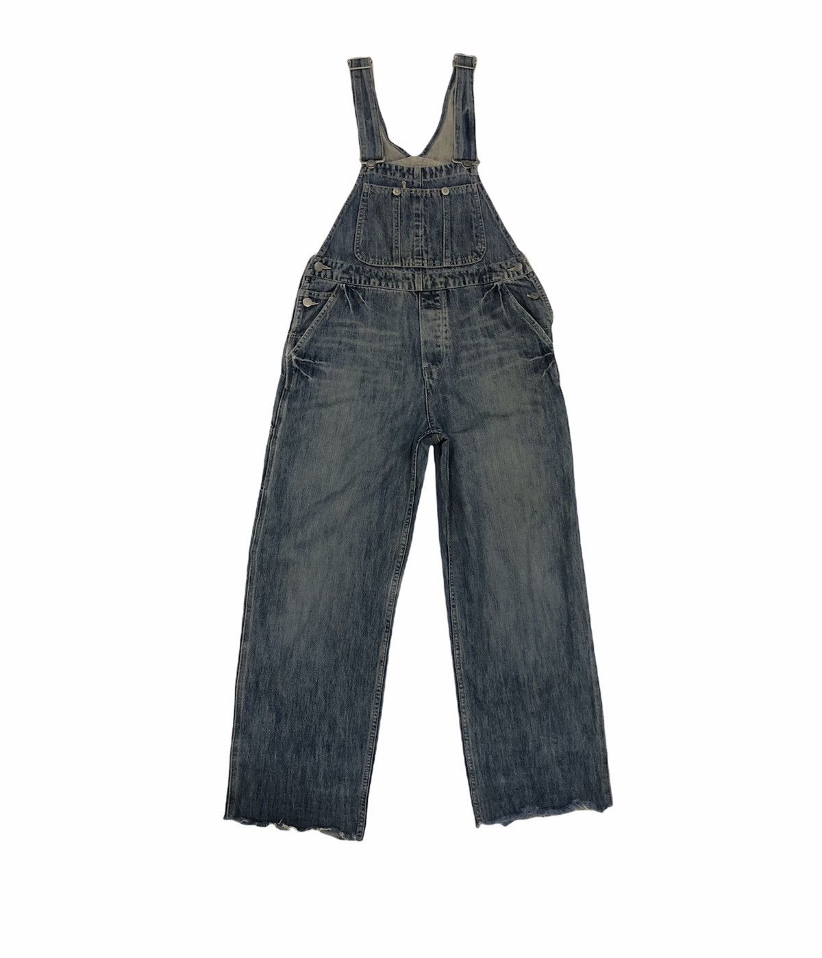 Designer × Japanese Brand Vintage Y2K Style Retro Girl Distressed Denim Overalls SizeM Size US 33 - 1 Thumbnail