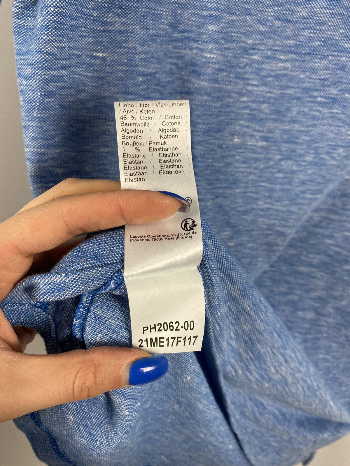 Lacoste Lacoste polo T-shirts blue size M Size US S / EU 44-46 / 1 - 5 Thumbnail