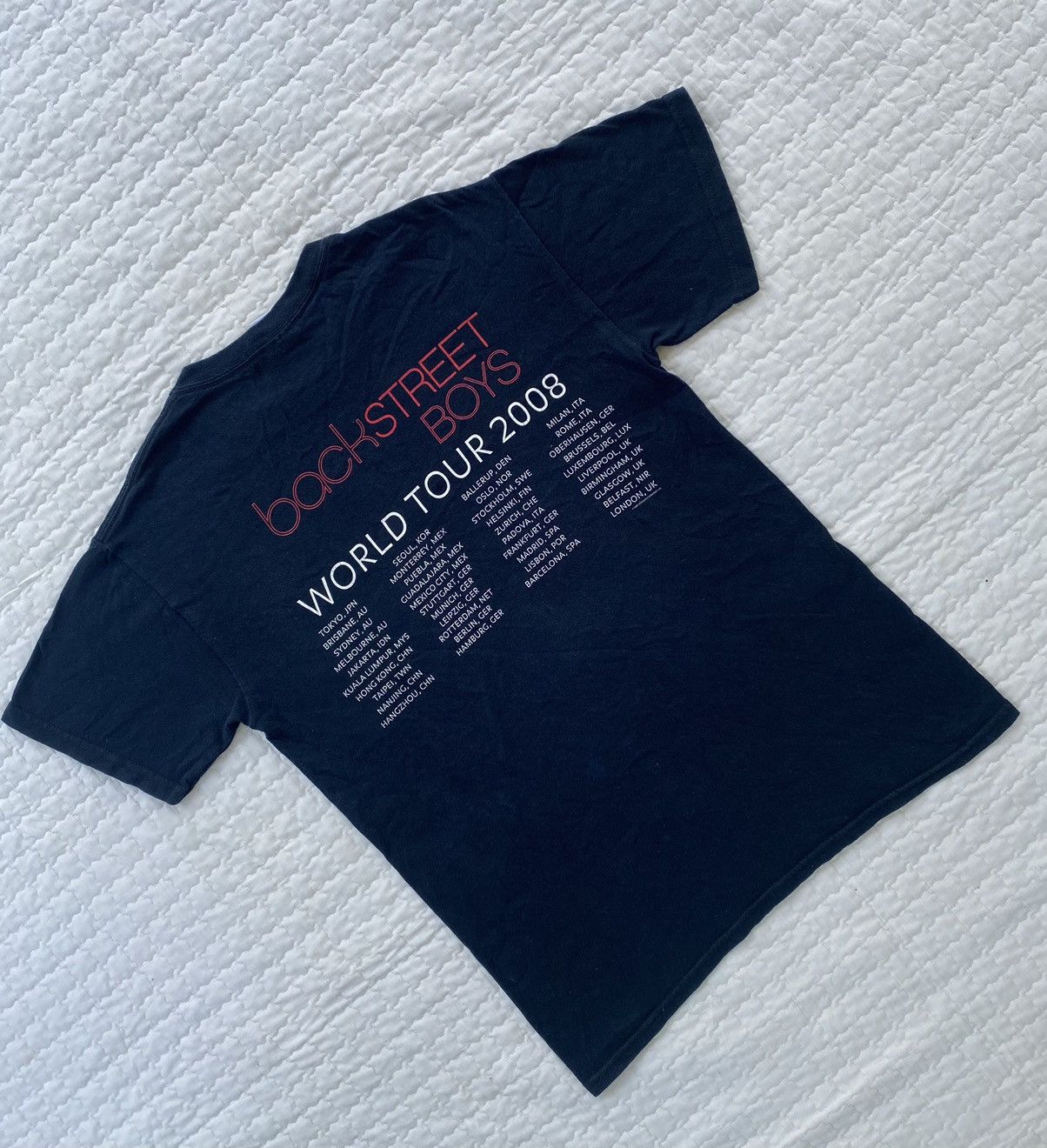 Band Tees Backstreets Boy World Tour 2008 Tee Size US S / EU 44-46 / 1 - 2 Thumbnail