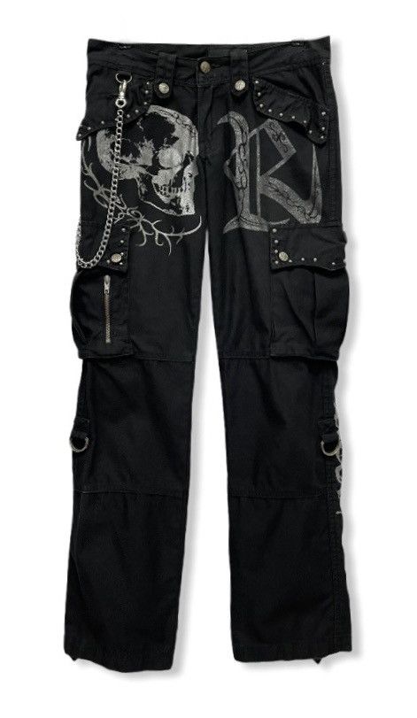 Riot Division Japanese Brand RIOT Punk Bondage Cargo Pants Size 27" / US 4 / IT 40 - 3 Thumbnail