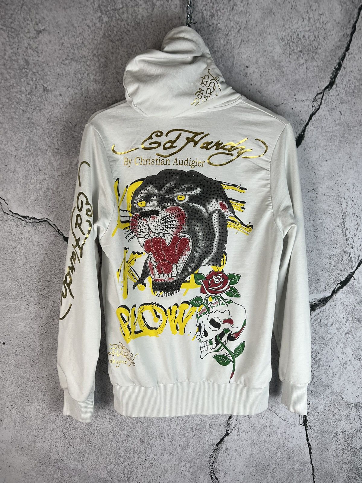 Ed Hardy Ed Hardy by Christian Audiger drip Hoodie Size US S / EU 44-46 / 1 - 2 Thumbnail