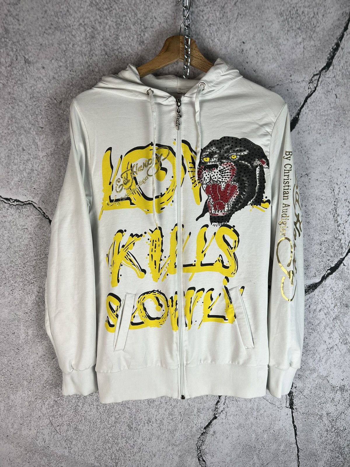 Ed Hardy Ed Hardy by Christian Audiger drip Hoodie Size US S / EU 44-46 / 1 - 1 Thumbnail