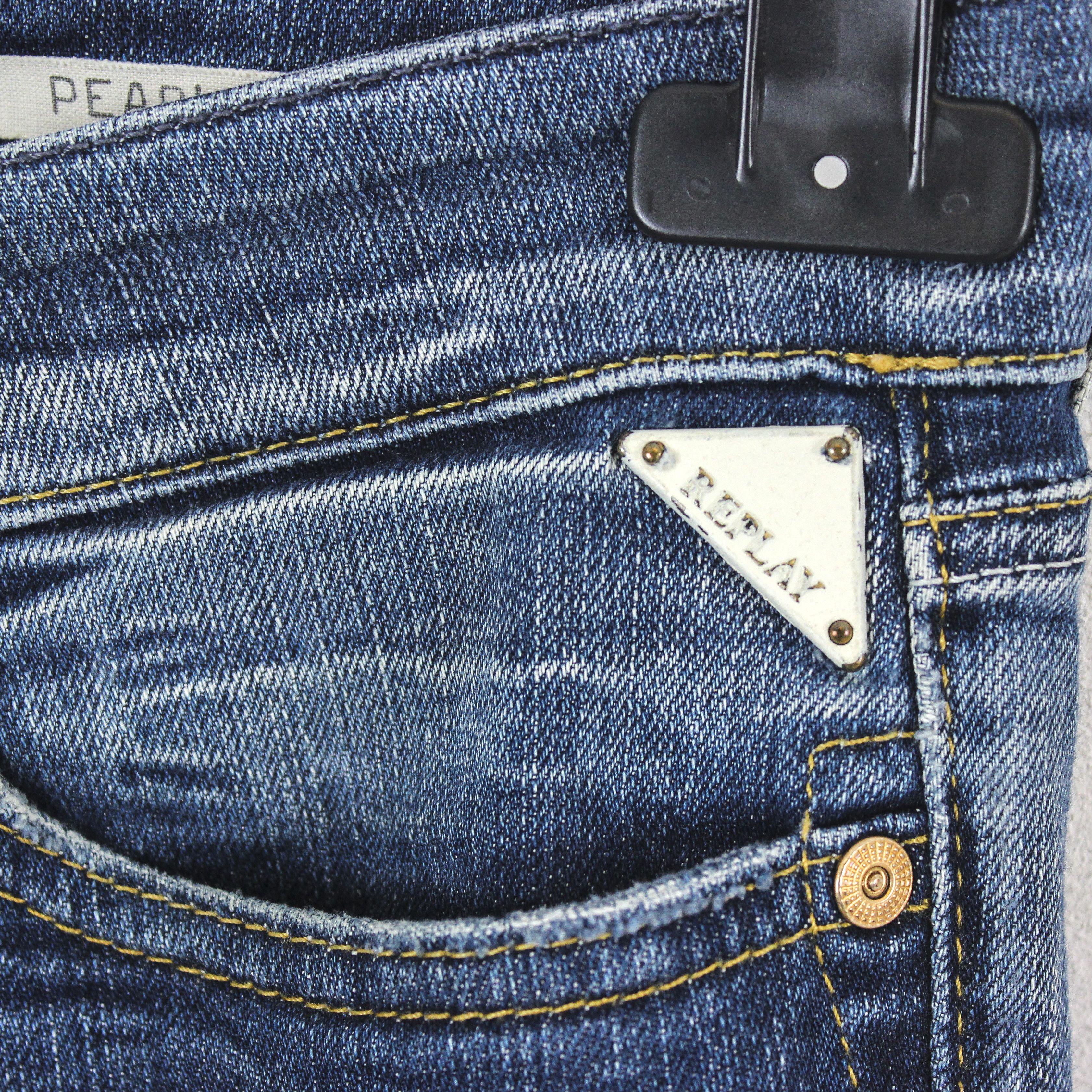 Replay PEARL Women W29 L34 Slim Straight Jeans Denim Pants Trousers Size 29" - 4 Thumbnail