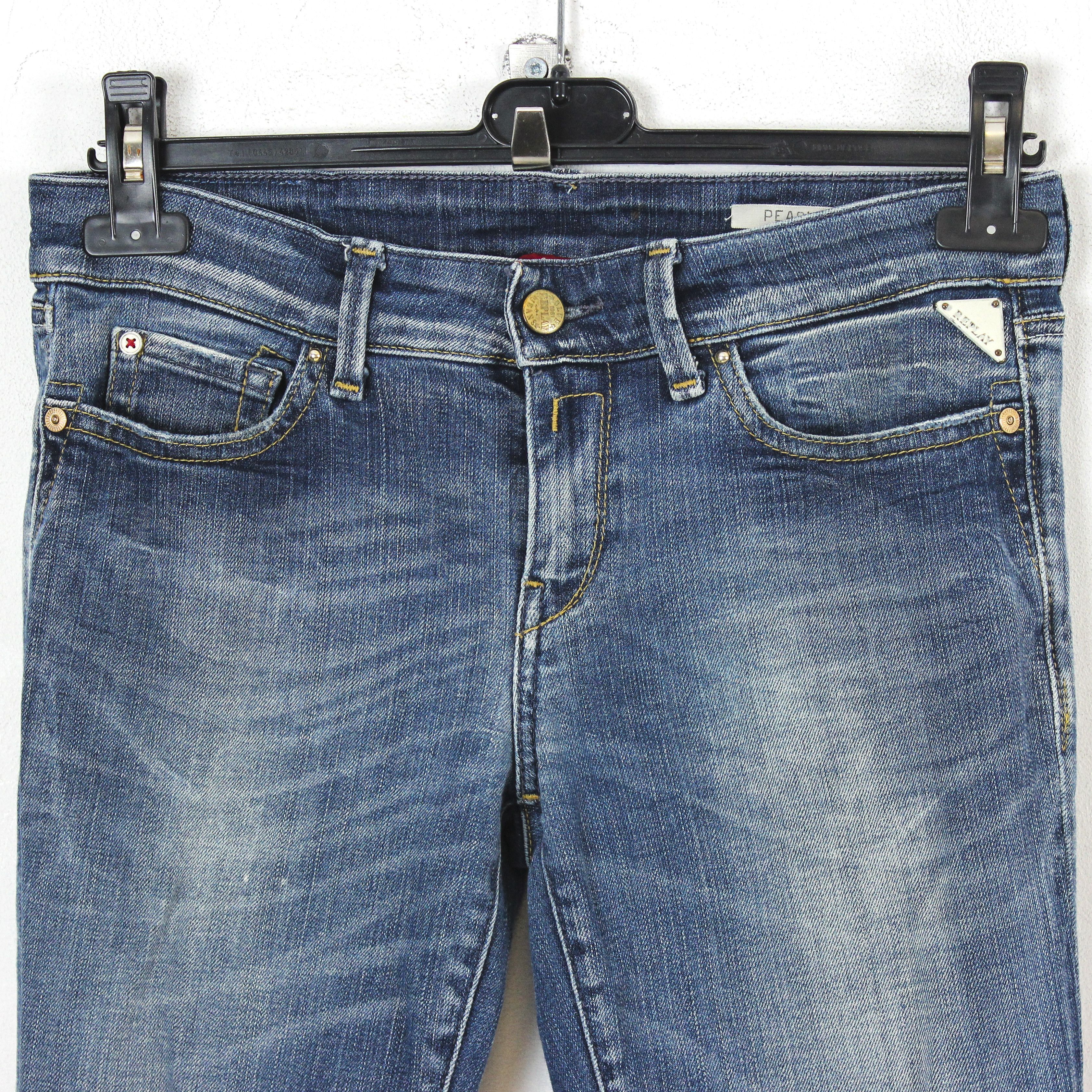 Replay PEARL Women W29 L34 Slim Straight Jeans Denim Pants Trousers Size 29" - 3 Thumbnail