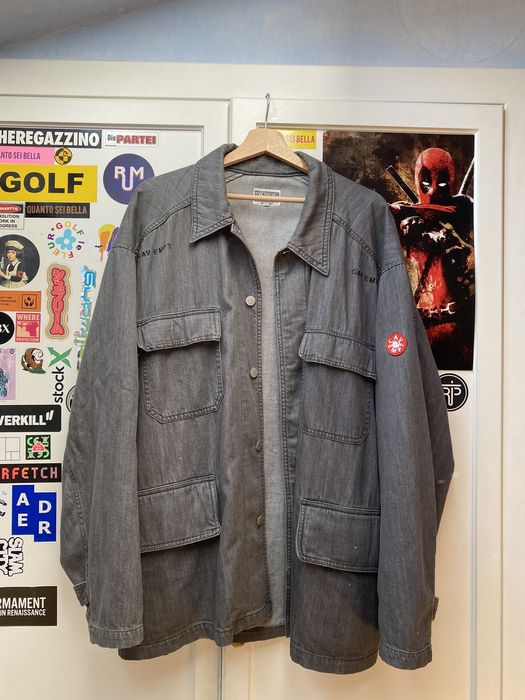 Cav Empt Cav Empt Washed Black Denim Jacket ss2021 | Grailed