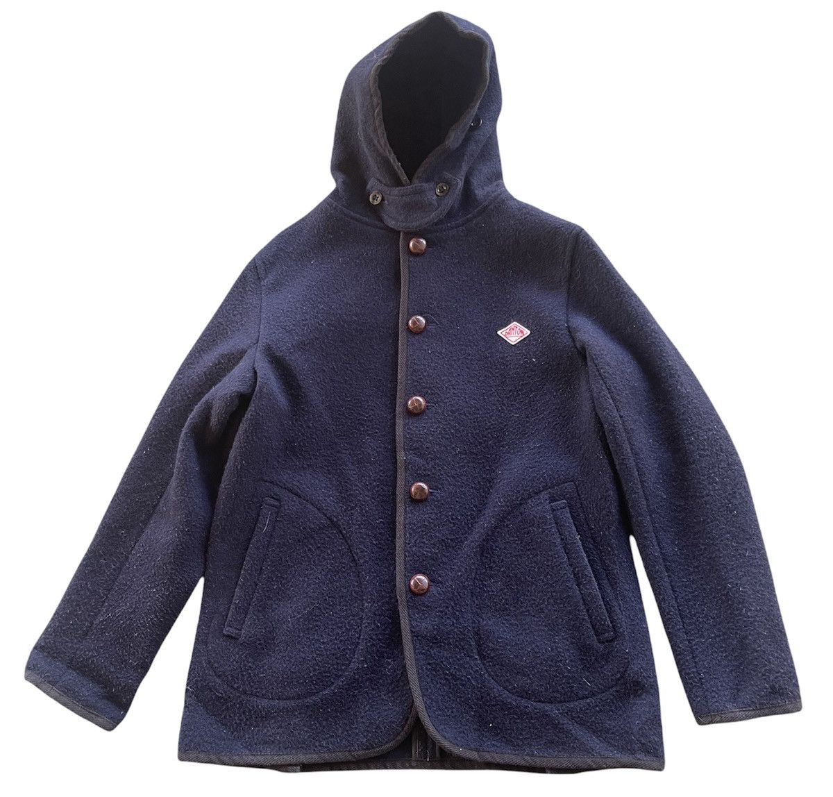 image of Danton Hoodies Jacket Wool in Blue, Men's (Size Small)