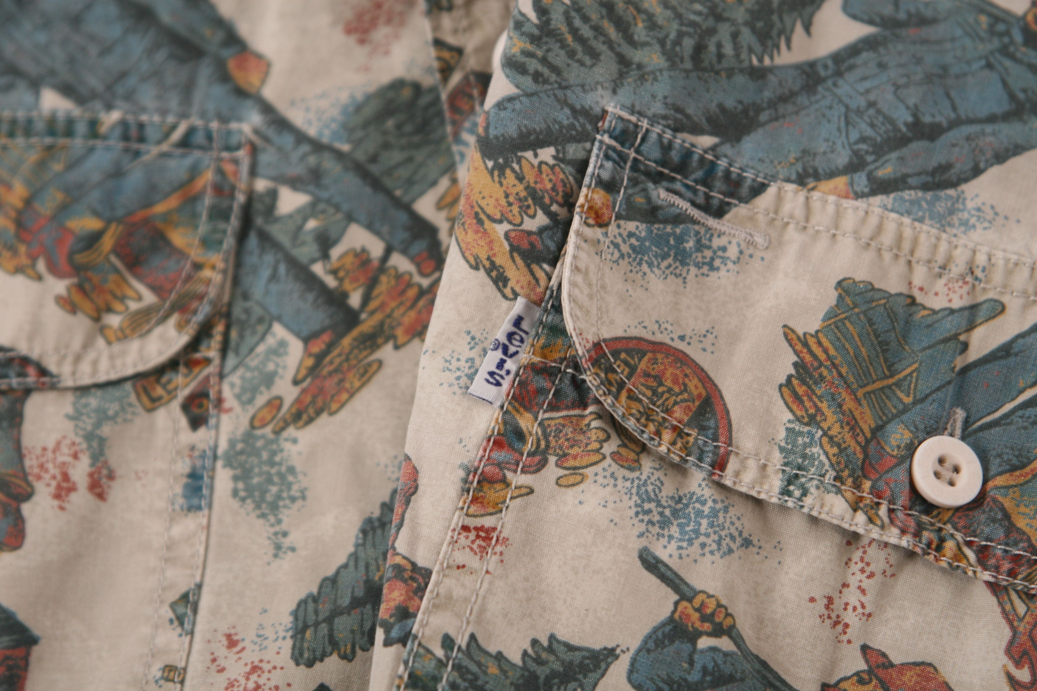 Levi's Levi's Very Rare Cowboys All Over Printed 70s Shirt Size US L / EU 52-54 / 3 - 7 Thumbnail