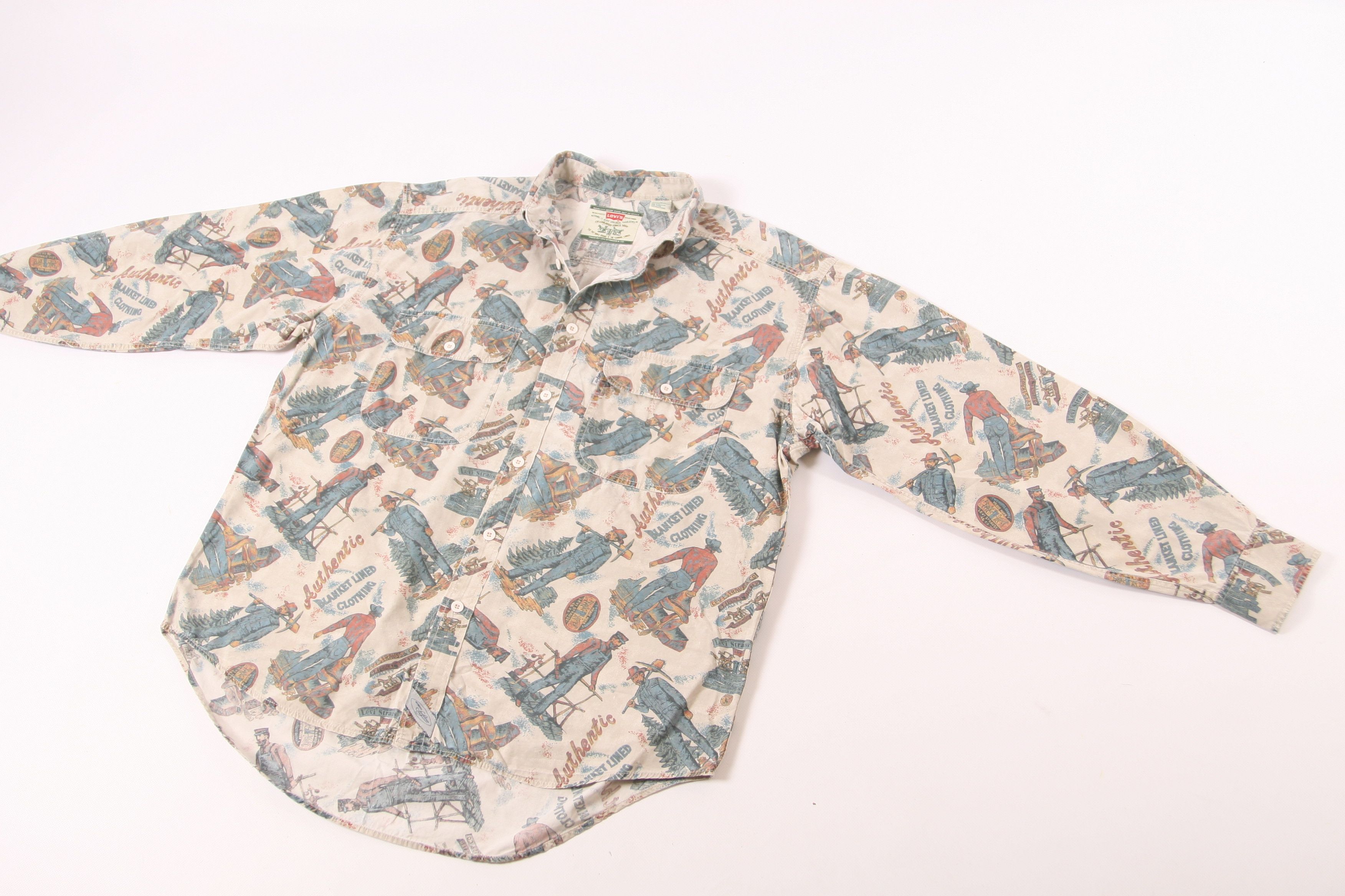 Levi's Levi's Very Rare Cowboys All Over Printed 70s Shirt Size US L / EU 52-54 / 3 - 8 Thumbnail