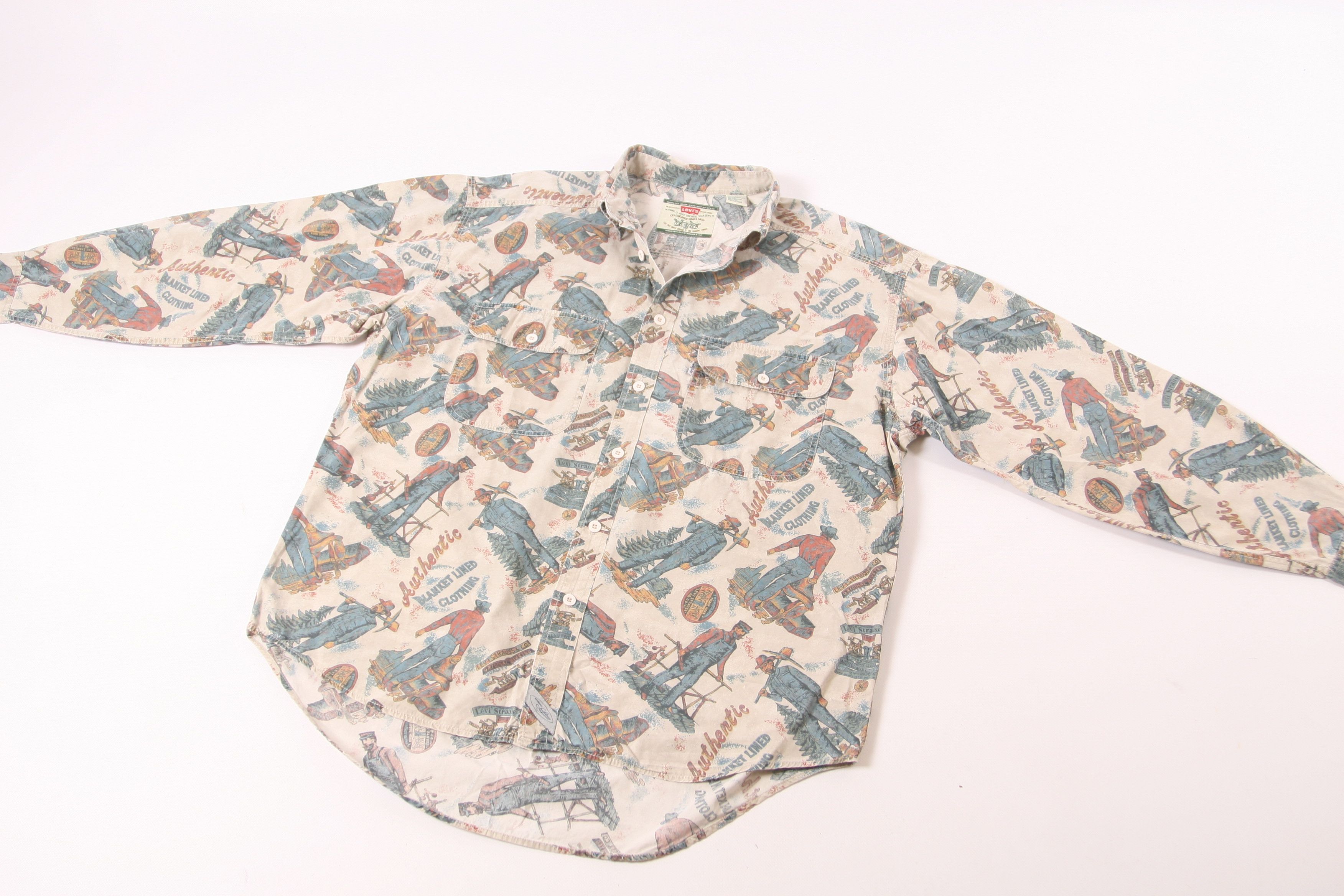 Levi's Levi's Very Rare Cowboys All Over Printed 70s Shirt Size US L / EU 52-54 / 3 - 2 Thumbnail