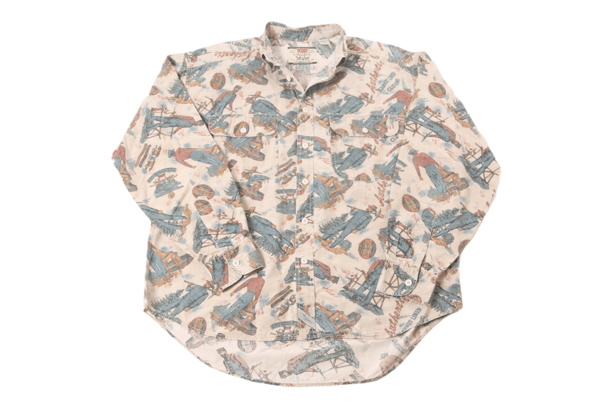 Levi's Very Rare Cowboys All Over Printed 70s Shirt