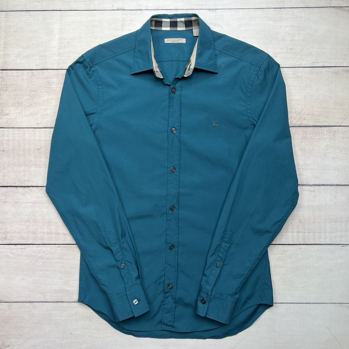 Burberry Burberry Burberrys Blue Navy Check Checkered Cuffs Size US S / EU 44-46 / 1 - 2 Thumbnail
