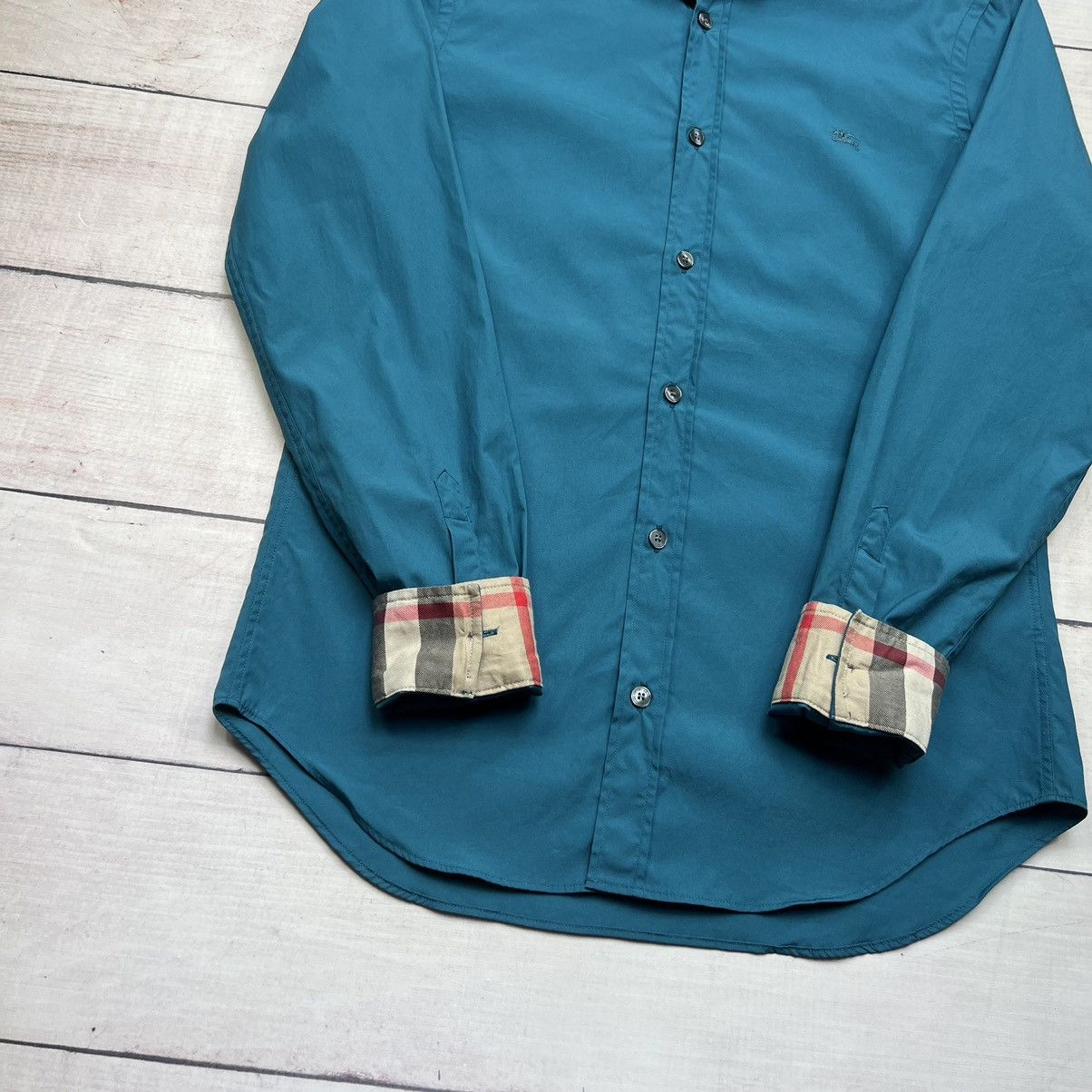 Burberry Burberry Burberrys Blue Navy Check Checkered Cuffs Size US S / EU 44-46 / 1 - 3 Thumbnail