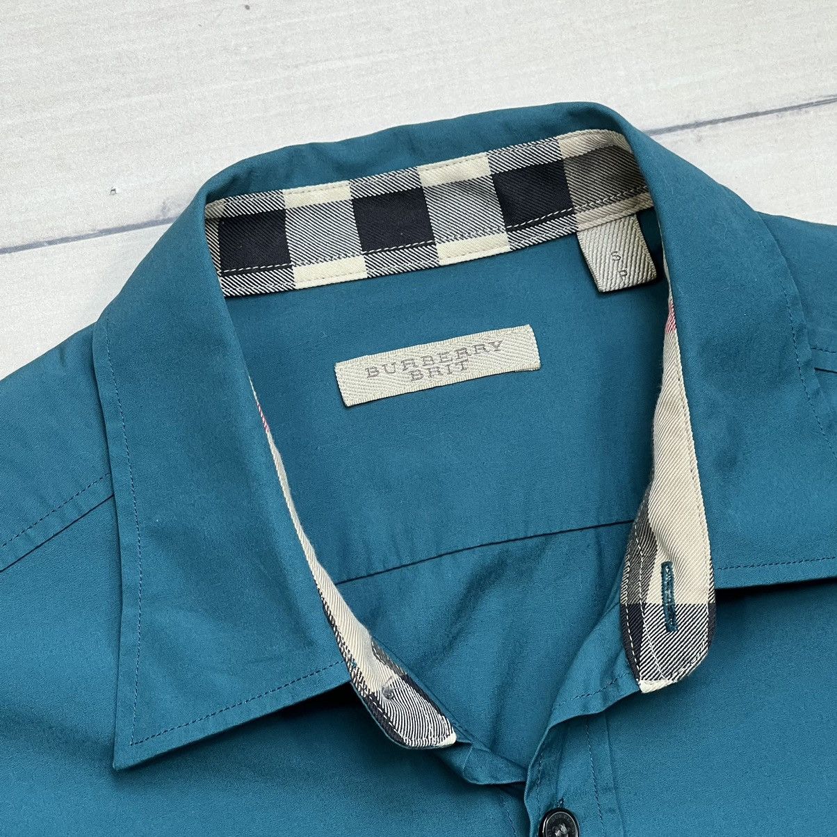 Burberry Burberry Burberrys Blue Navy Check Checkered Cuffs Size US S / EU 44-46 / 1 - 5 Thumbnail