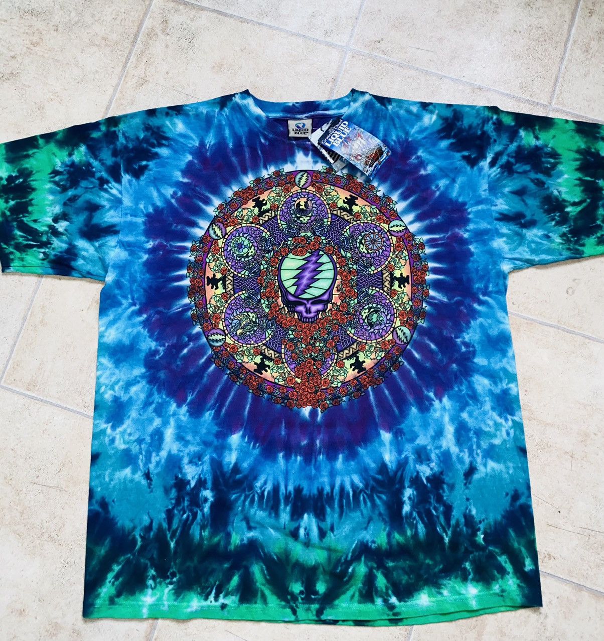 image of Flatbush Zombies x Grateful Dead Liquidblue 1995 Usa Seltic Mandala Nikesb Pleasures Supreme (Size 