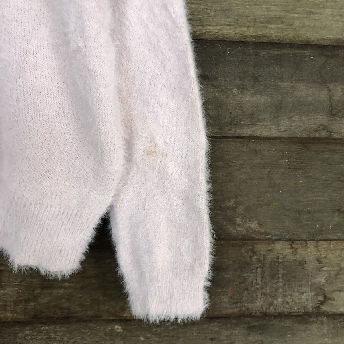 Homespun Knitwear DLL GU Japan Mohair Shag Shaggy sexy fleece Knitwear #c1092 Size L / US 10 / IT 46 - 4 Thumbnail