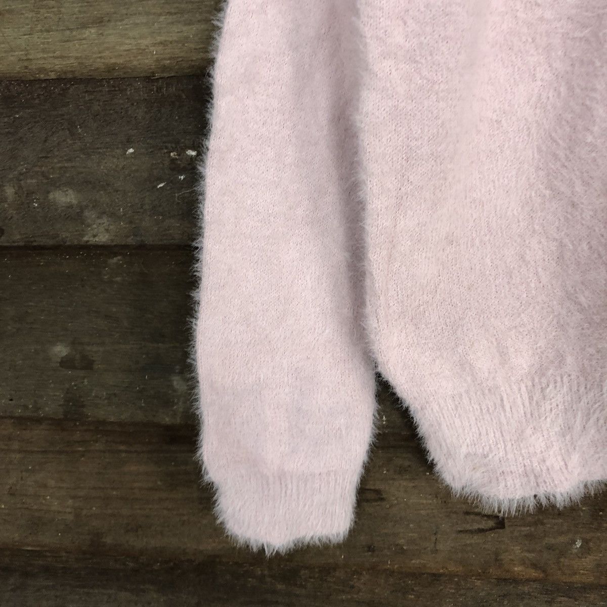 Homespun Knitwear DLL GU Japan Mohair Shag Shaggy sexy fleece Knitwear #c1092 Size L / US 10 / IT 46 - 6 Thumbnail