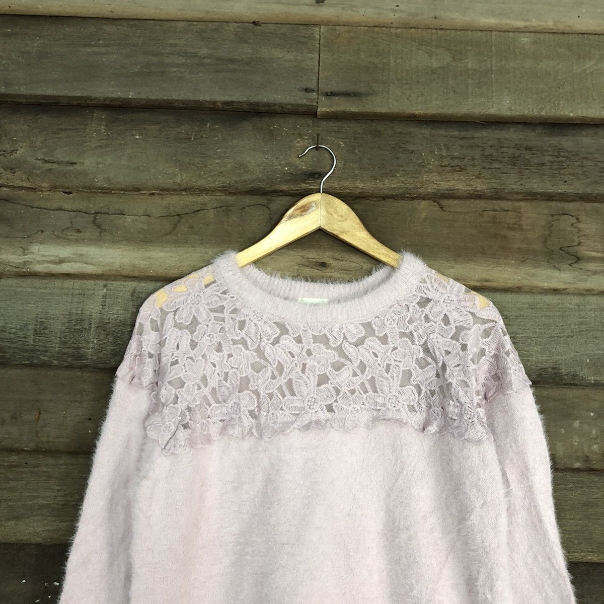Homespun Knitwear DLL GU Japan Mohair Shag Shaggy sexy fleece Knitwear #c1092 Size L / US 10 / IT 46 - 9 Thumbnail