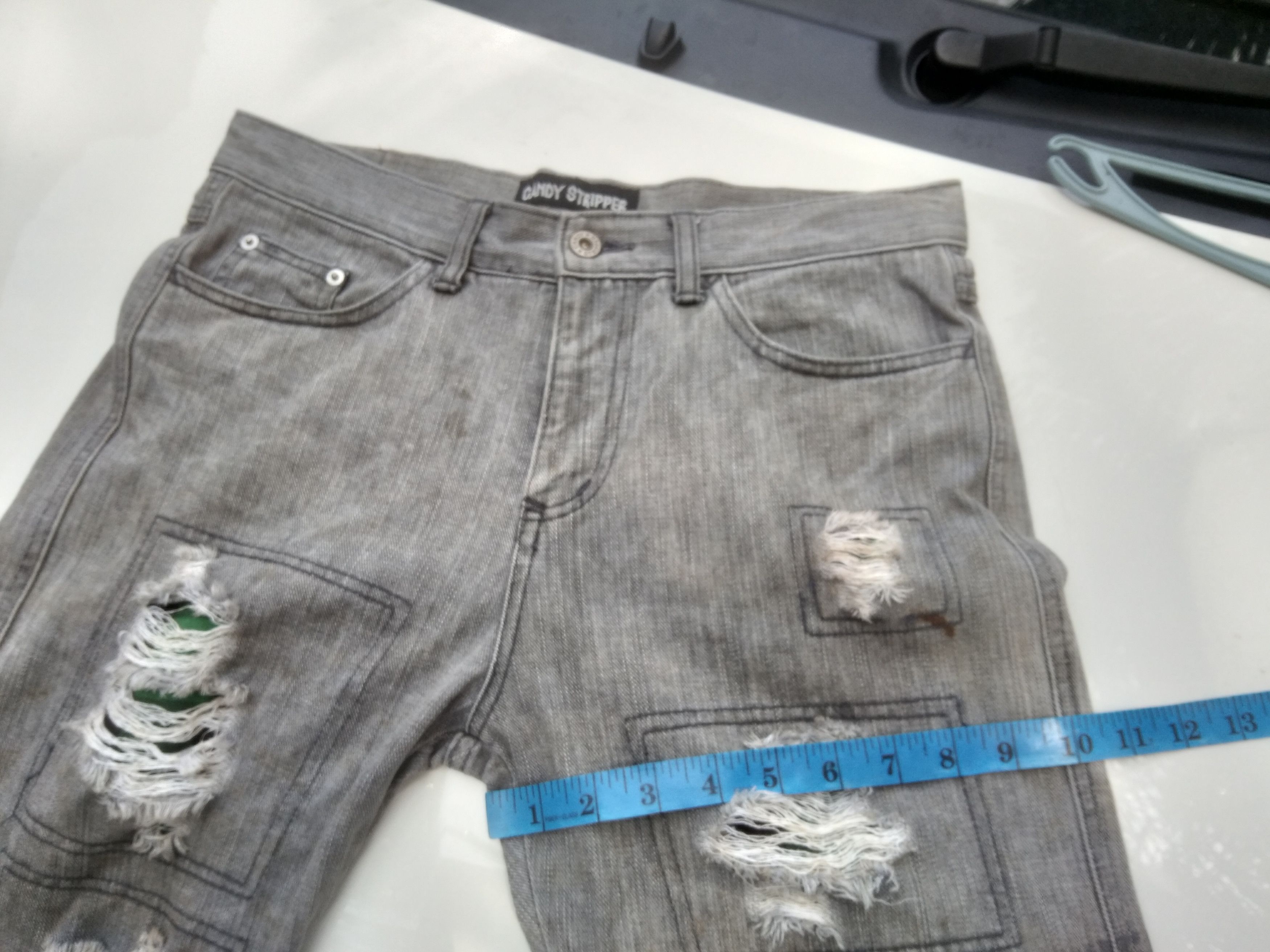 Designer × Japanese Brand 🔥 RARE 🔥CANDY STRIPPER DISTRESSED DENIM Size US 32 / EU 48 - 18 Thumbnail