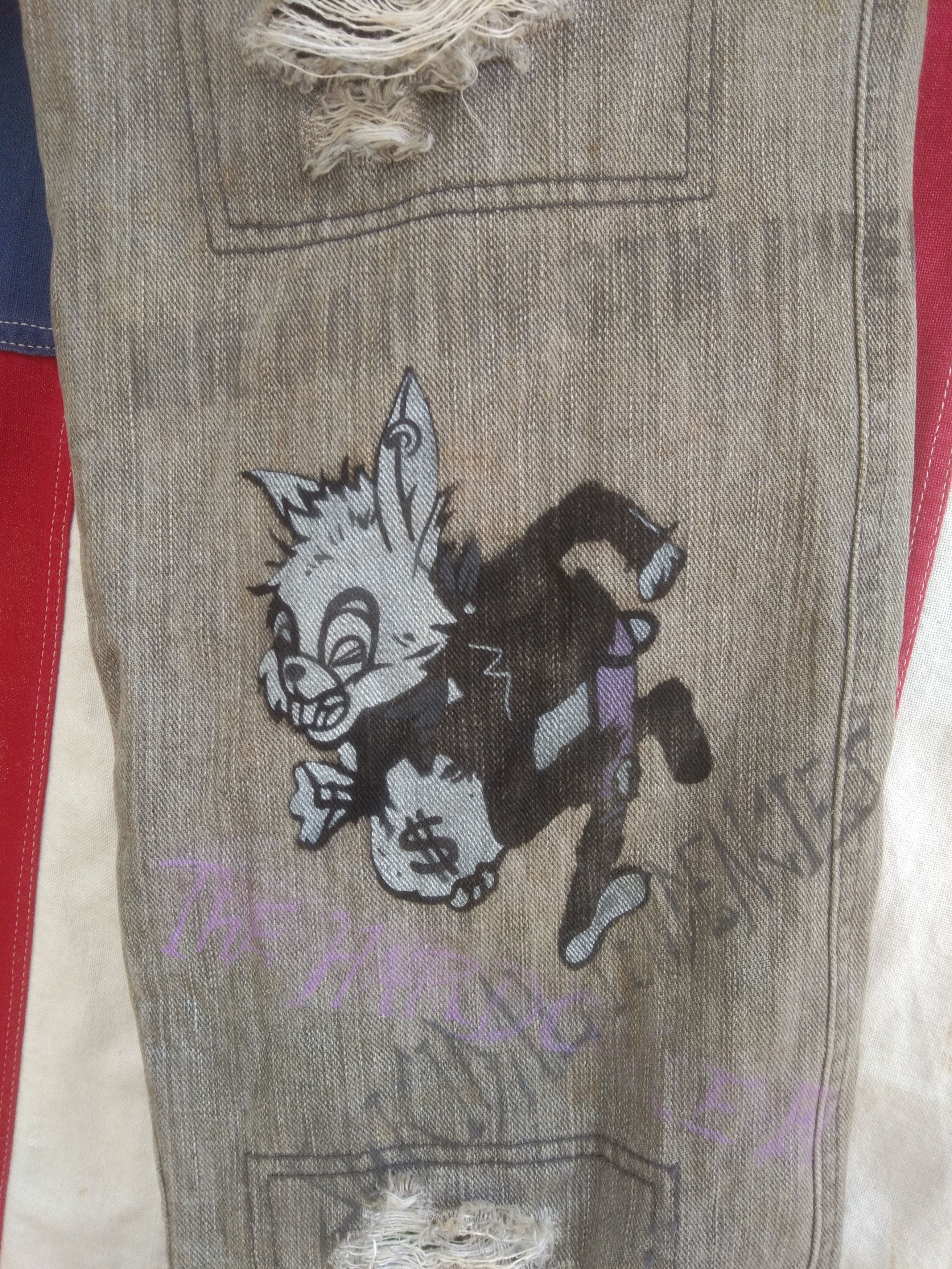 Designer × Japanese Brand 🔥 RARE 🔥CANDY STRIPPER DISTRESSED DENIM Size US 32 / EU 48 - 10 Thumbnail