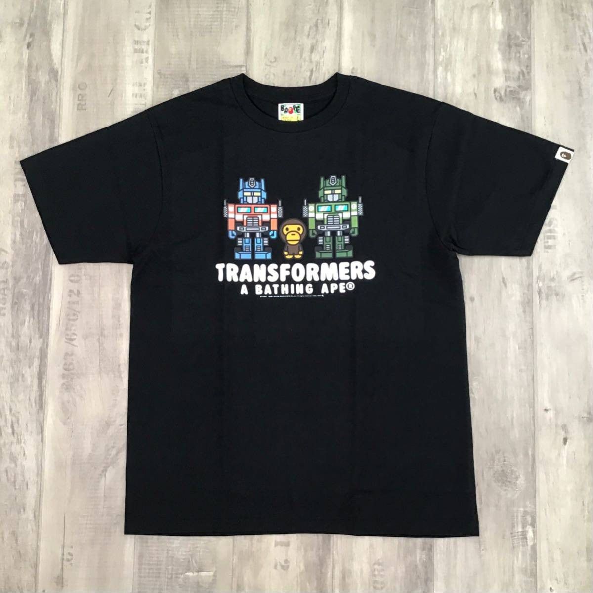 image of Bape × Transformers Milo T-Shirt Black, Men's (Size Large)