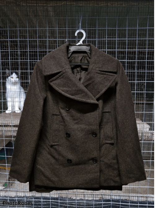 Japanese Brand AZUL BASIC DOUBLE-BREASTED WOOL COAT Size US M / EU 48-50 / 2 - 1 Thumbnail