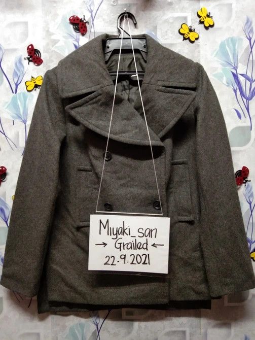 Japanese Brand AZUL BASIC DOUBLE-BREASTED WOOL COAT Size US M / EU 48-50 / 2 - 10 Thumbnail