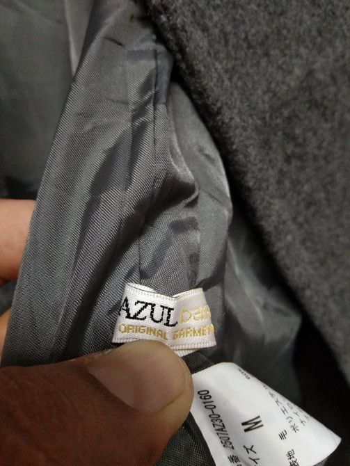 Japanese Brand AZUL BASIC DOUBLE-BREASTED WOOL COAT Size US M / EU 48-50 / 2 - 2 Thumbnail