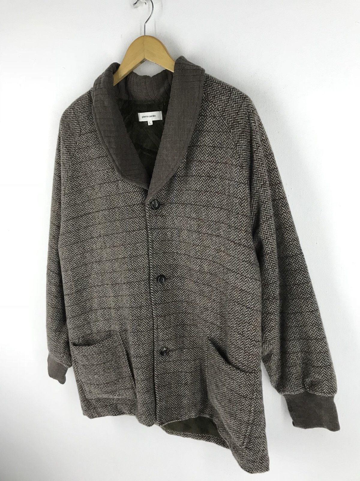 Pierre Cardin 🔥💢 Pierre Cardin Wool Cardigan Fur Lining Classic Design Size US L / EU 52-54 / 3 - 3 Thumbnail