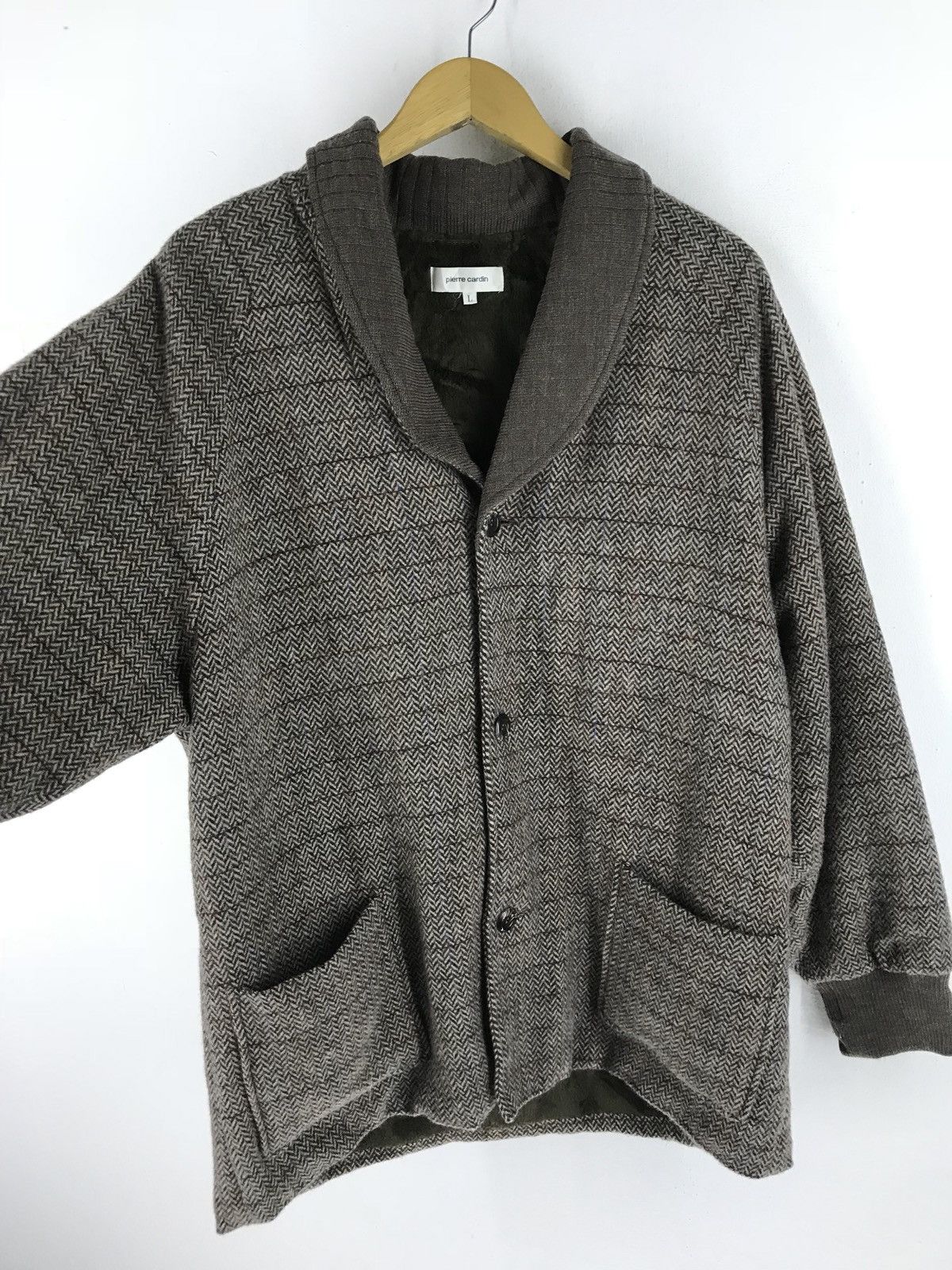 Pierre Cardin 🔥💢 Pierre Cardin Wool Cardigan Fur Lining Classic Design Size US L / EU 52-54 / 3 - 7 Thumbnail