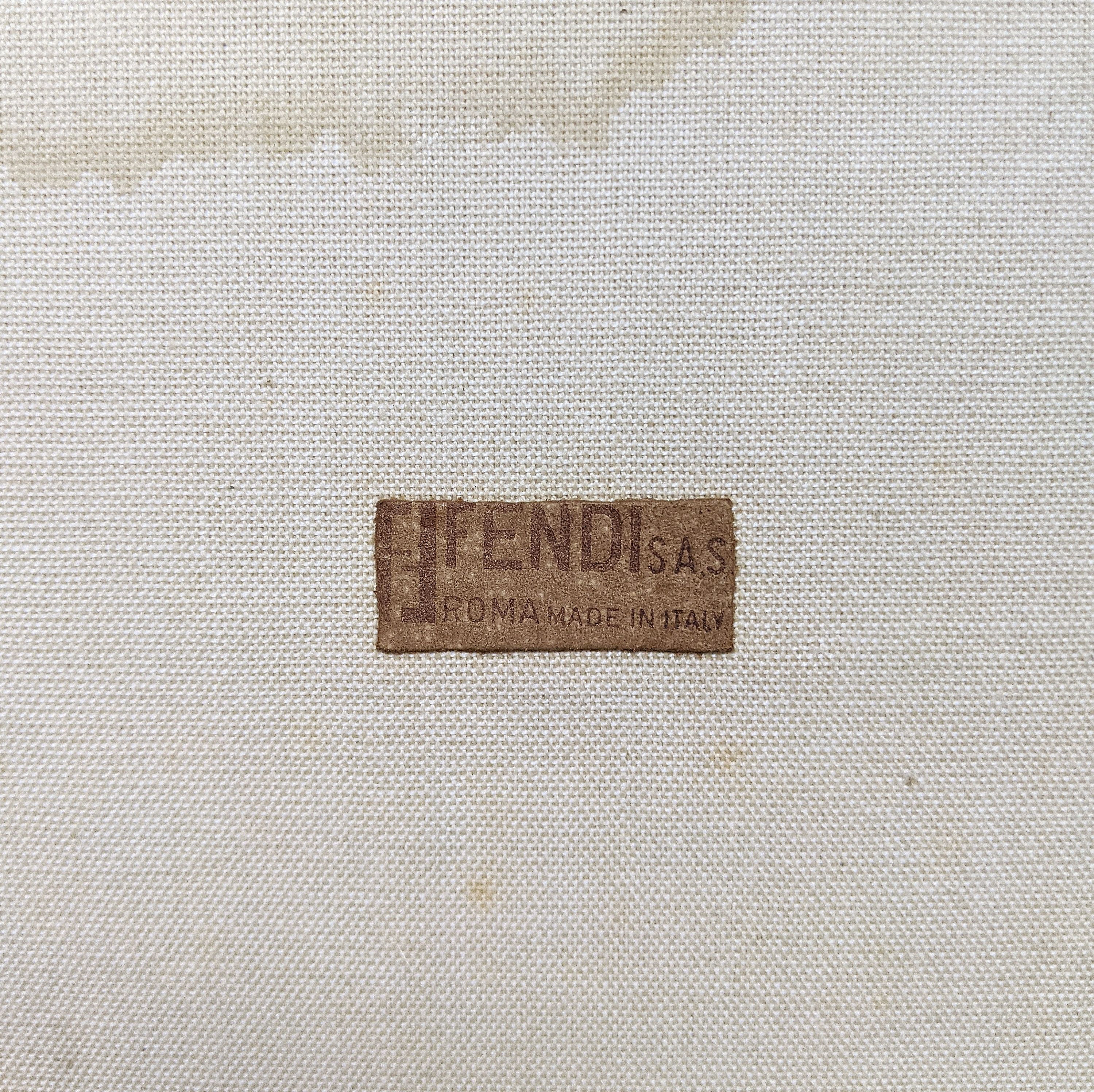 Fendi × Vintage Vintage 70's Fendi Brown Zucchino Crystal Canvas Briefcase Size ONE SIZE - 8 Thumbnail