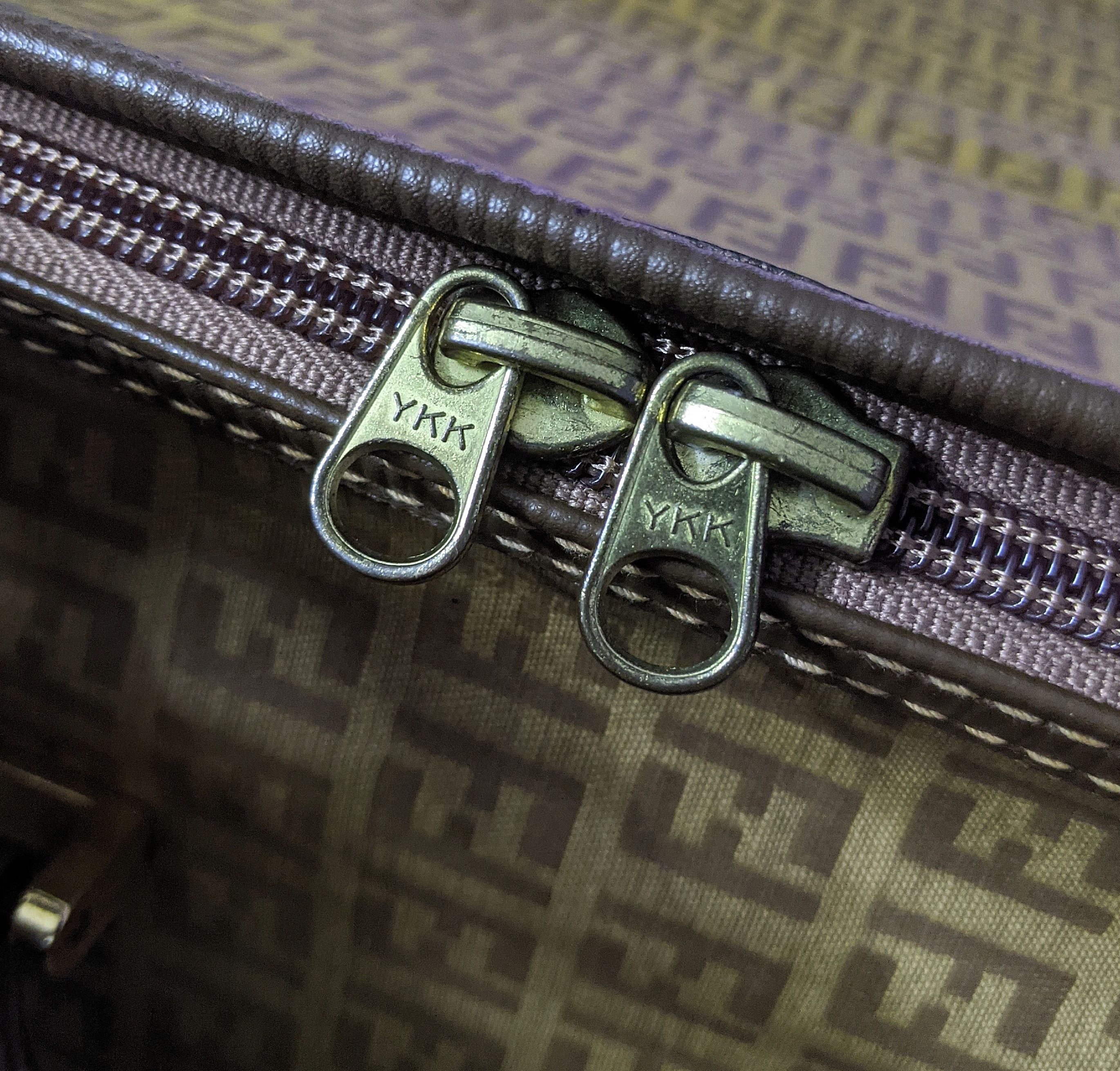 Fendi × Vintage Vintage 70's Fendi Brown Zucchino Crystal Canvas Briefcase Size ONE SIZE - 10 Thumbnail