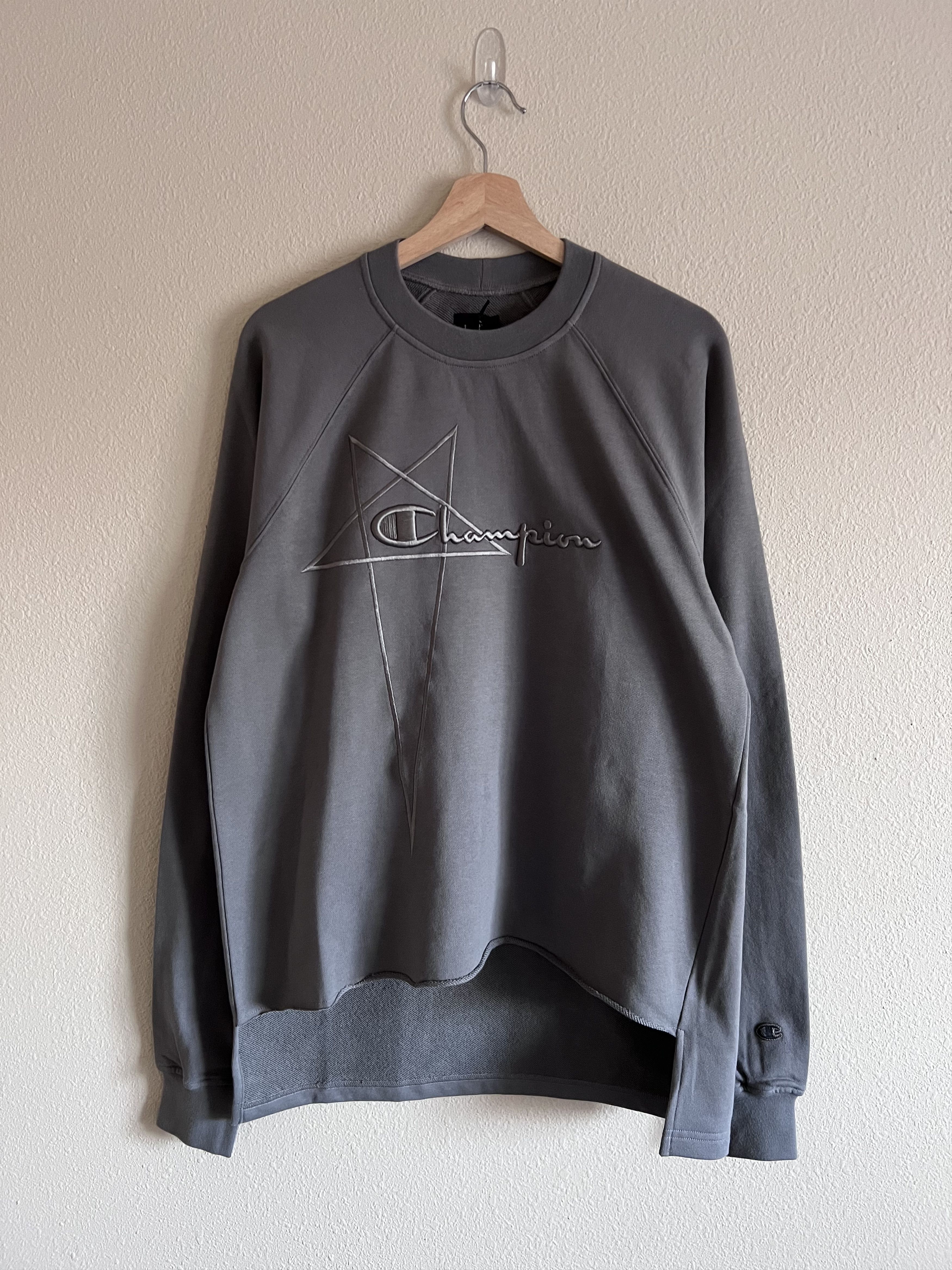 Rick Owens Rick Owens Champion Vega Crewneck Sweatshirt Dust | Grailed