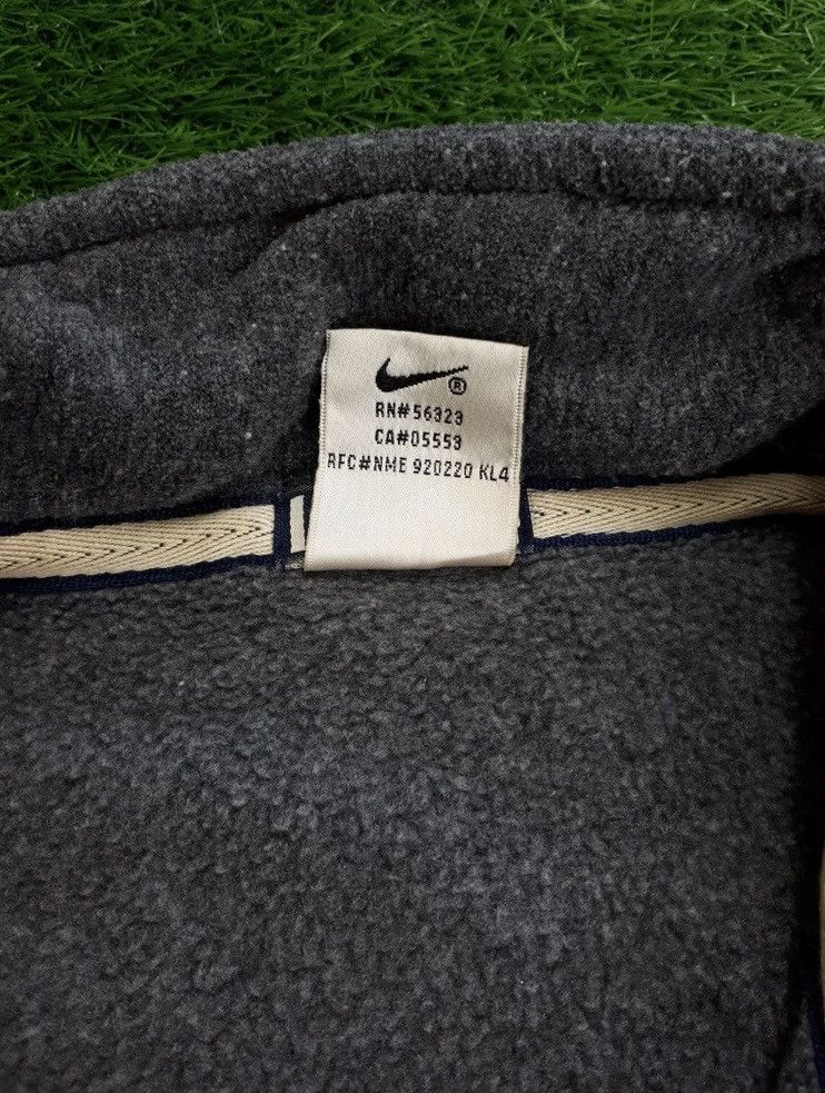 Nike × Vintage 1990s Vtg Nike Fleece Spell Out Mini Logo Zip Up Sweater Size US XL / EU 56 / 4 - 6 Thumbnail