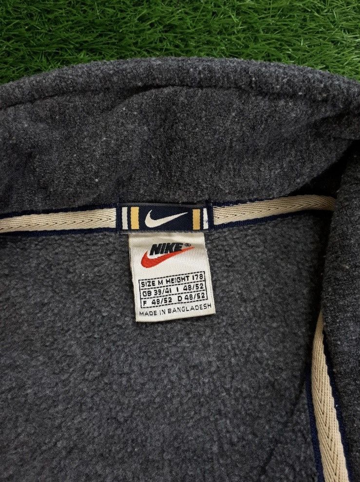 Nike × Vintage 1990s Vtg Nike Fleece Spell Out Mini Logo Zip Up Sweater Size US XL / EU 56 / 4 - 7 Thumbnail
