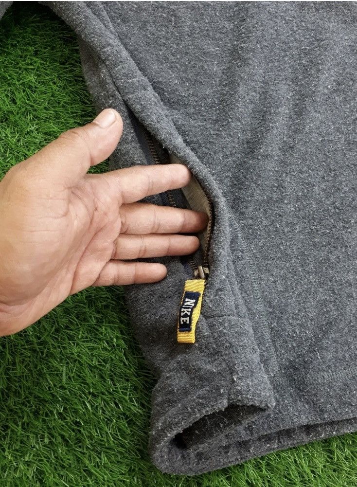 Nike × Vintage 1990s Vtg Nike Fleece Spell Out Mini Logo Zip Up Sweater Size US XL / EU 56 / 4 - 3 Thumbnail