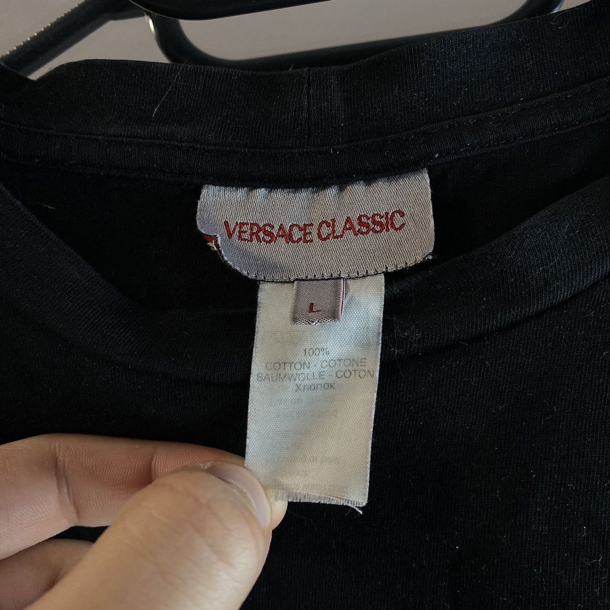 Versace VINTAGE VERSACE MINIMAL BLACK T SHIRT Size US L / EU 52-54 / 3 - 5 Thumbnail