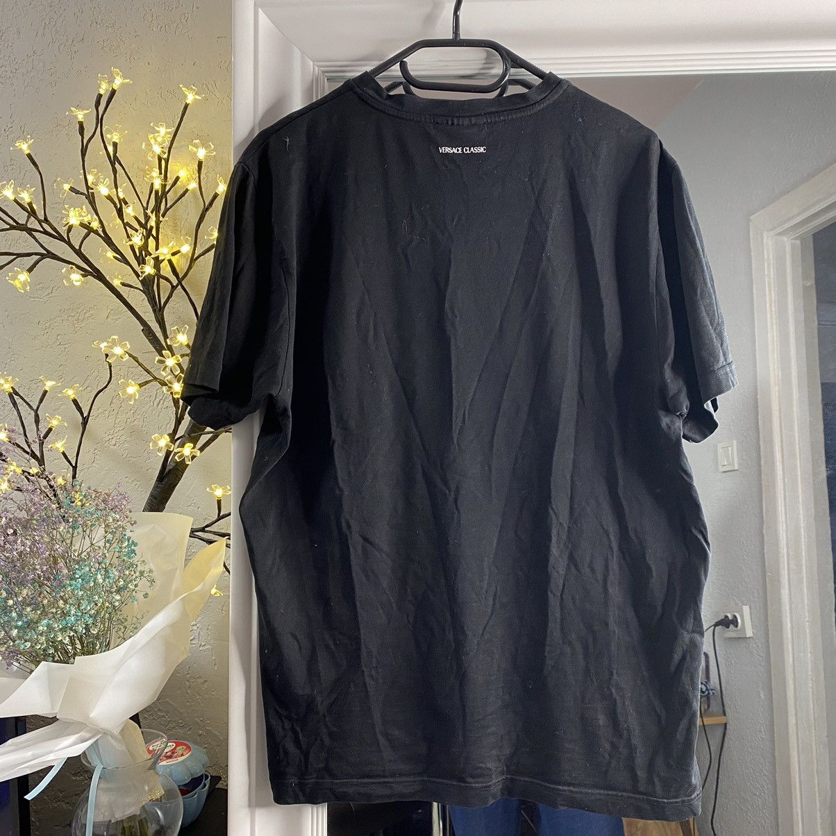 Versace VINTAGE VERSACE MINIMAL BLACK T SHIRT Size US L / EU 52-54 / 3 - 2 Thumbnail