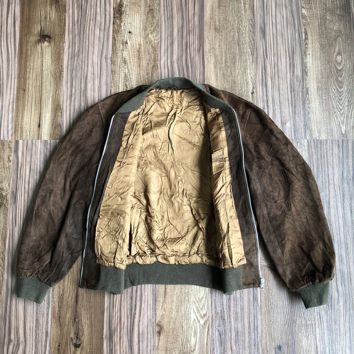 Japanese Brand Vintage Leather Zipper Bomber Jacket Size US M / EU 48-50 / 2 - 5 Thumbnail