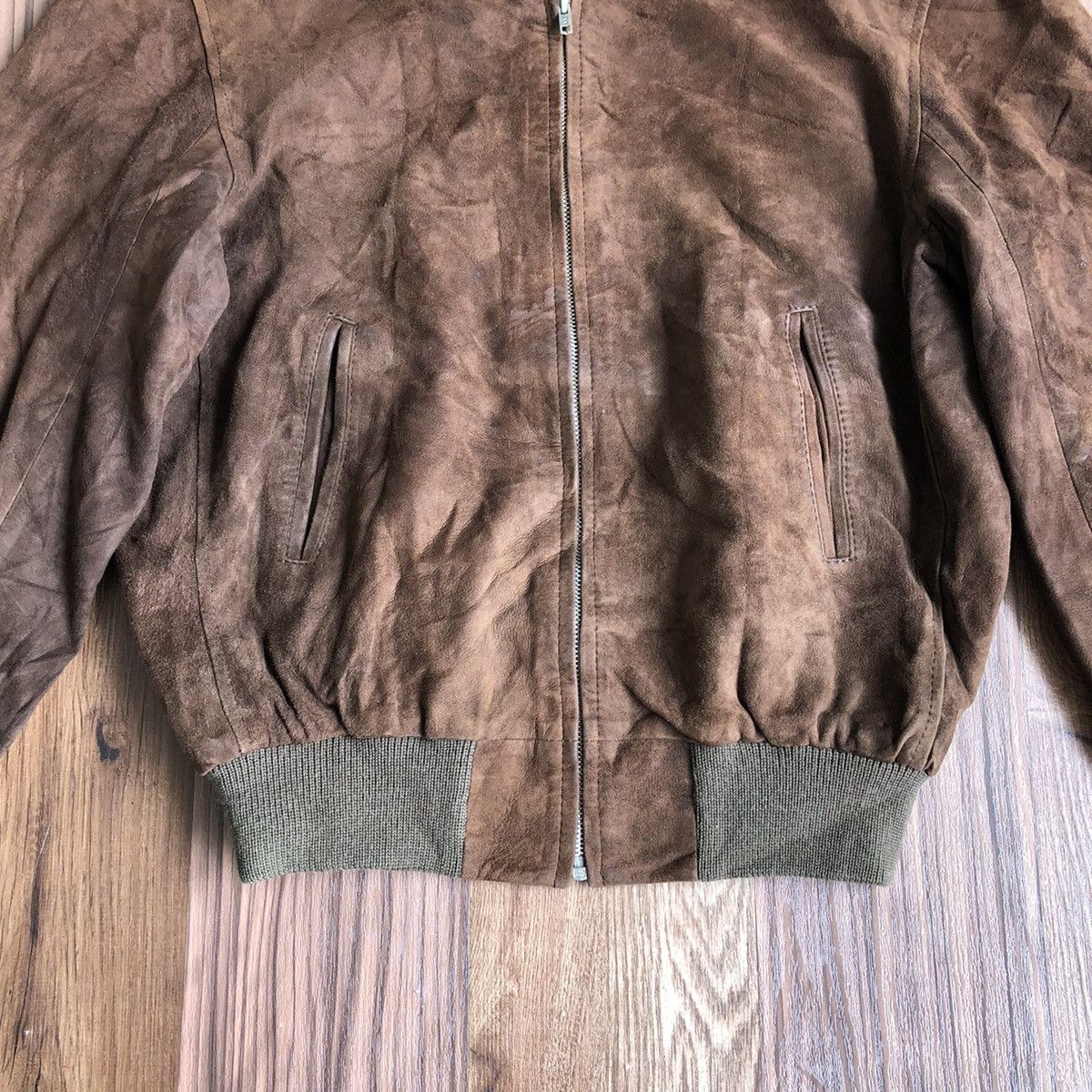 Japanese Brand Vintage Leather Zipper Bomber Jacket Size US M / EU 48-50 / 2 - 2 Thumbnail